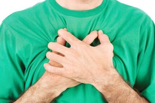 bolečine v prsih z osteohondrozo
