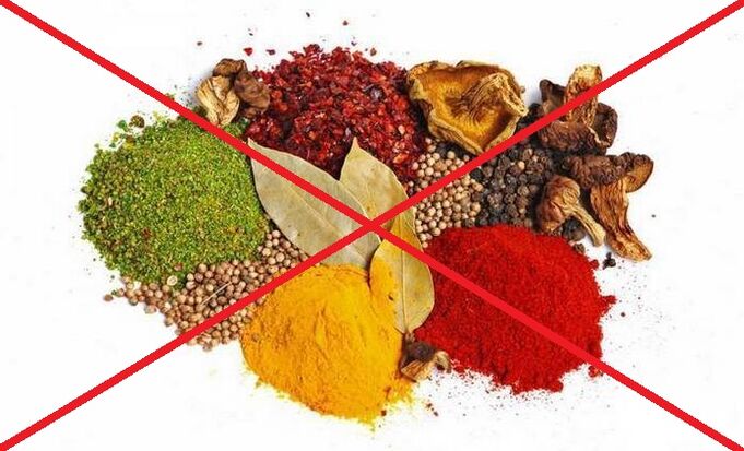 Pri cervikalni osteohondrozi se je treba izogibati uporabi ostrih začimb.